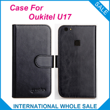 Original! Oukitel u17 capa de couro exclusivo, 6 cores de alta qualidade para oukitel u17 bolsa de celular rastreamento 2024 - compre barato
