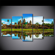 5 Panel Vietnam Cambodia Landscape Canvas HD Printed Poster Frame Painting Modular Living Room Wall Art Posters Girls Room Decor 2024 - buy cheap