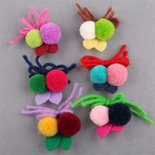 Free Shipping 30PCS DIY Jewelry Accessory Material Handmade Woven Crochet Fur Ball Craft Girls Princess Hair Jewelry Clips Decor 2024 - buy cheap
