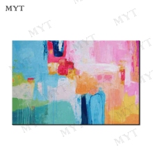 MYT hecho a mano abstracto fotos pintado a mano pintura de aceite pintura en lienzo pintado a mano único arte de la pared pintura al óleo fotos 2024 - compra barato