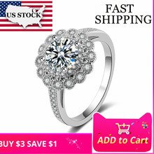 Anéis de noivado de jóias de zircônia cúbica redonda para mulheres jz047 us stock uloveido anéis para mulheres anel de casamento com pedra 2024 - compre barato