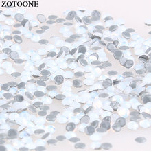 ZOTOONE-diamantes de imitación de cristal blanco nieves para SS6-SS20, cristal superbrillante, Hierro sobre diamantes de imitación para ropa, 1440 Uds. 2024 - compra barato