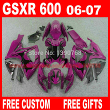 Fairing body kitss for SUZUKI K6 K7 GSXR 600 750 2006 2007 black flames in pu32le fairings set body kit GSXR750 06 07 HV54 2024 - buy cheap