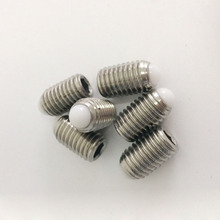 2 uds de alta precisión M8 M10 M12 rosca allen conjunto con modo de vuelo sin cabeza hexagonal Tornillos socket pernos Bola de nylon tornillo tope buffer perno blanco 2024 - compra barato