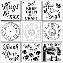 Plantilla de plástico para álbum de recortes, tarjeta de papel en relieve para manualidades decorativas, hoja de dibujo, Keep Calm And Love Clock 2024 - compra barato