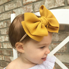 Baby Girl Fabric Messy Bow Headband Nylon Headband Newborn Large Bow Headwrap Infant Bebes Hair Bows Turban Bowknot Tie One Size 2024 - buy cheap