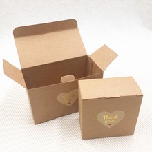 Cajas de cartón de papel Kraft hechas a mano, para bodas, cumpleaños, fiestas, pasteles, postres, contenedor de almacenamiento, 50 unids/lote 2024 - compra barato