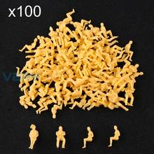 100pcs 1:50 O Scale Beige All Seated Figures People Model Railway Scenery 2024 - buy cheap