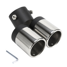Car StylingStainless Steel Dual Exhaust 60mm Double Muffler Pipe Chrome Tail Throat Car Auto Parts New 2024 - buy cheap
