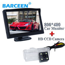 Factory selling rainproof car rear view camera 4 led with car screen monitor 5" hd lcd  for Toyota crown 2015 2024 - buy cheap