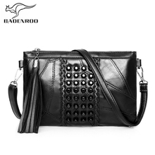 Badenroo Genuine Leather Tassel Women's Bags 2019 Fringed Clutches Females Shoulder Messenger Bag Girls Cross body Bag Handbags 2024 - buy cheap