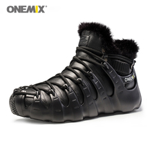 Onemix Brand Men Winter Snow Boots Waterproof Leather Sneakers Anti Slip Outdoor Keep Warm Wool Mountain Running Shoes for Women 2024 - buy cheap