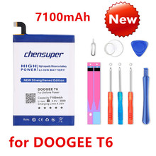 Chensuper-batería HT6 de 7100mAh para DOOGEE T6, DOOGEE T6 Pro, batería de teléfono + herramientas gratis 2024 - compra barato