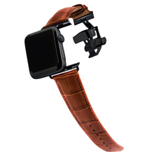 Genuine Leather strap for apple watch 6 band 44mm 40mm 42mm 38mm bracelet Butterfly buckle watchband for iwatch 6/SE/5/4/3/2/1 2024 - buy cheap