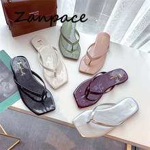 ZANPACE Summer Women's Flip Flops Ladies Flats Shoes 2019 New Women Candy Color Platform Slides Home Outdoor Beach Slippers 2024 - buy cheap