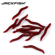 JACKFISH 4 см приманки в виде красного червя, искусственная рыболовная снасть, Мягкая приманка для карпа, набор мягких рыболовных приманок 2024 - купить недорого