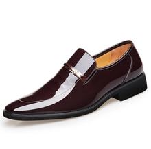 Spring Fashion Oxford Business Men Office Shoes Patent Leather High Quality Soft Breathable Men Flats Formal Wedding Dress Shoes 2024 - buy cheap
