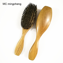 MC Free Shipping Wooden Massage Comb Natural Wild Boar Bristles Wooden Comb Hair Brush Sandalwood Handle Brosse Hair Care Comb 2024 - buy cheap
