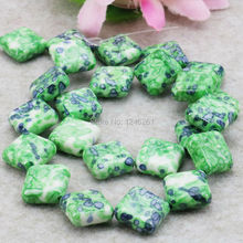 14mm Special Riverstones Rain Flower Rainbow Stones Gems Diagonal Square Loose DIY Beads Crafts Girls Jewelry making Accessories 2024 - buy cheap