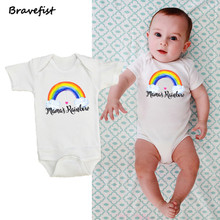 Cotton Short Sleeve Baby Rompers Rainbow Print Newborn Infant Clothing Toddler Boy Girls Jumpsuits Bebes Roupas Kids Outfits 2024 - buy cheap