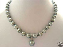 RARE High TAHITIAN PEARL NECKLACE WITH PENDANT 2024 - buy cheap