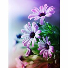 New Beautiful Purple Flower Diy 5D Diamond Painting Embroidery Cross Stitch Full Diamond Mosaic Picture Pasted Needlework Decor 2024 - buy cheap