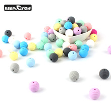 Keep&Grow 100Pcs Silicone Beads Spiral Round Silicone Teething Beads Food Grade Baby Teethers DIY Teething Necklace Toys 2024 - buy cheap