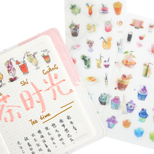 15packs/lot  Cake Cold Drink Afternoon Tea Paper sticker DIY Diary Album Scrapbooking Decoration label Stationery 2024 - buy cheap