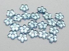 1000 Blue Acrylic FlatBack Mini Flower Rhinestones  bead 6mm 2024 - buy cheap