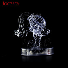 3D Crystal Puzzle with Flash Light DIY Model Building Toy Home Decoration Jigsaw Puzzles Toys Constellation Horoscope/Aquarius [ 2024 - buy cheap