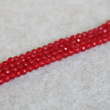 (Min Order1)6mm Fashion New  Red chalcedony beads Round faceted stones Loose DIY Beads 15" Jewelry making design wholesale 2024 - buy cheap