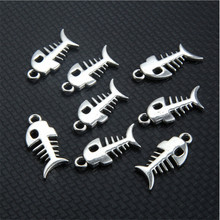 5pcs/lot creative fish bone charms pendants for diy bracelet necklace retro tibetan beads material jewelry accessories 2024 - buy cheap