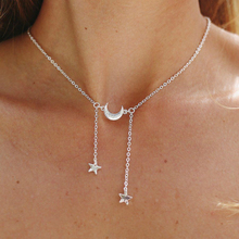 Новое ожерелье, модное женское ожерелье с Луной, индивидуальное ожерелье с пентаграммой, распродажа ювелирных изделий, оптовая продажа 2024 - купить недорого