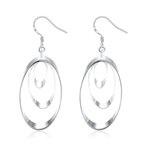 Exaggeration earrings Wholesale silver plated long Dangle earrings for women wedding jewelry Rhinestone Nickle free 2024 - buy cheap