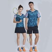 Conjunto de camiseta de bádminton para hombre y mujer, traje de entrenamiento de bádminton, uniformes transpirables, ropa deportiva de tenis para correr, estampado 2024 - compra barato