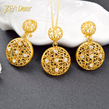 Diana baby Jewelry Round Jewelry Set Women Earrings Pendant Necklace Cubic Zircon Jewelry Set For Engagement Jewelry Findings 2024 - buy cheap