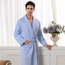 Lovers Waffle Bahtrobe Men Cotton Kimono Robe Nightgown Male Sleepwear Mens Robe Dressing Gown Badjas Wedding Bridesmaid Robes 2024 - buy cheap