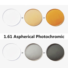 Índice de lente fotocrômica asférica de visão única 1.61, lentes de prescrição de miopia para olhos, lentes óticas antirradiação 2024 - compre barato