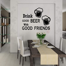 Adesivo de parede para copos e amigos, adesivo de vinil para decoração de bar, cozinha e sala de jantar 2024 - compre barato