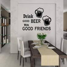 Adesivo de parede para copos e amigos, adesivo de vinil para decoração de bar, cozinha e sala de jantar 2024 - compre barato