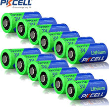 Аккумуляторная батарея PKCELL 3 в CR123A CR123 123A CR17345 KL23a VL123A DL123A 5018LC EL123AP Li-MnO2, литиевые батареи для светодиодного фонарика, 12 шт. 2024 - купить недорого