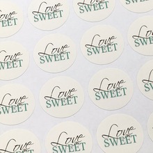 Etiquetas de papel adhesivas con estampado circular "Love is Sweet", paquete de pegatinas de sellado para joyería/caja/regalo/coche/sobre, 3cm, 300 unidades/lote 2024 - compra barato