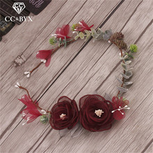 CC Wedding Jewelry Hairbands Garland Forest Style Engagement Hair Accessories For Bridal Seaside Party 100% Handmade Yarn 5125 2024 - buy cheap