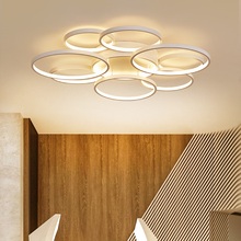 Post-modern living room LED ceiling light Creative Ring Nordic Bedroom Study Room Restaurant Corridor Ceiling Lamps 2024 - buy cheap