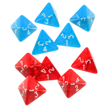 10Pcs Gem Dice Set 4 Sided D4 TRPG for Party Dungeons and Dragons Game Toys 2024 - buy cheap