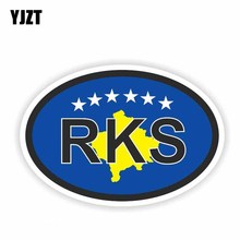 Yjzt 11.9 cm * 7.9 cm estilo kosovo rks código país reflexivo corpo decalque carro adesivo 6-0501 2024 - compre barato
