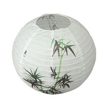 Item de vendas por atacado 40cm lâmpada sombra lanterna de papel estilo oriental luz decoração padrão chinês: bambu