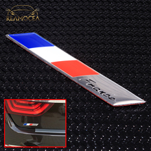 Алюминиевая 3D эмблема флага Франции Reamocea знак, наклейка на автомобиль, аксессуары, наклейки для Peugeot, Citroen, Renault, Ford 2024 - купить недорого