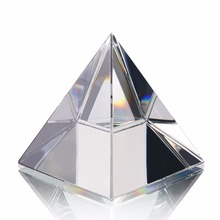 H & d novo 2.4 crystal crystal cristal claro pirâmide ornamento energia cura pequeno feng shui egito egípcio decoração de casa sala estar decoração artesanato 2024 - compre barato