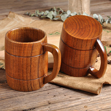 Taza de madera hecha a mano de 400ml, taza primitiva de estilo chino para beber té Natural, café, cerveza, taza de viaje, té, hogar y cocina 2024 - compra barato
